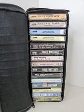 Roger Whittaker Cassette Tape Lot of 15 in Carrying Case Folk Pop Albums