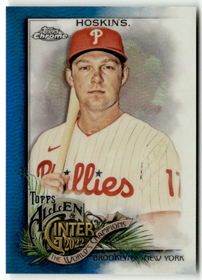 2022 Topps Chrome Allen & Ginter MLB No. 65 Rhys Hoskins Blue 83/150