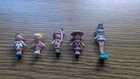Bluebird Toys Polly Pocket Figures 90's Vintage Lot Of 4 + Barbie Figure Doll