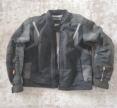 BMW Motorrad AirFlow Motorcycle Jacket Mens Size 58 Black Grey Armoured