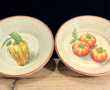 Retired Set 2 Williams Sonoma JARDIN POTAGER 9.75" Pasta / Salad Bowls EUC