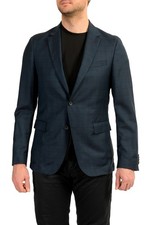 Hugo Boss Men's "Nobis6" Slim Fit Plaid Two Button 100 Wool Blazer US 42R IT 52R
