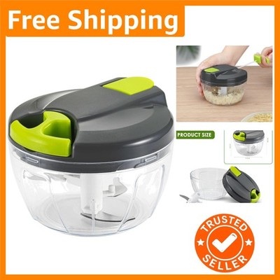 Compact 500ml Vegetable & Fruit Chopper - Lightweight Manual Kitchen Helper