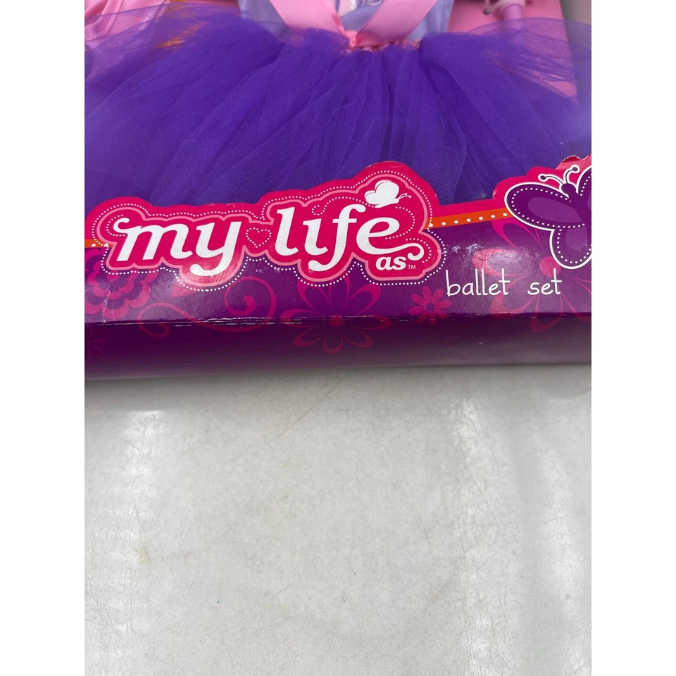 My Life As Ballet Set Doll Clothes Accessories Purple Tutu Leotard Shoes - Image 2 of 4