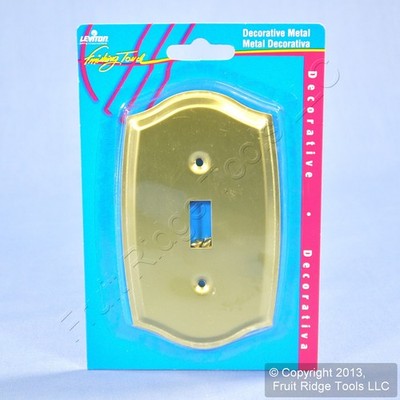 Leviton 1-Gang 89601-CBR Brass Toggle Switch Metal Oversize Wallplate Cover