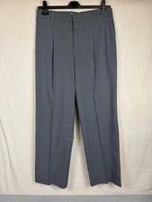 NEW Mango Womens Trousers UK 12 Gray Pleated Cesi Smart Formal Office Pants