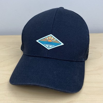 Billabong Mesh Snapback Trucker Hat Navy Blue Patch Logo Adventure Division