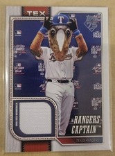 Texas Rangers Captain Mascot 2026 Topps Celebration Mega Mascot Relic SSP