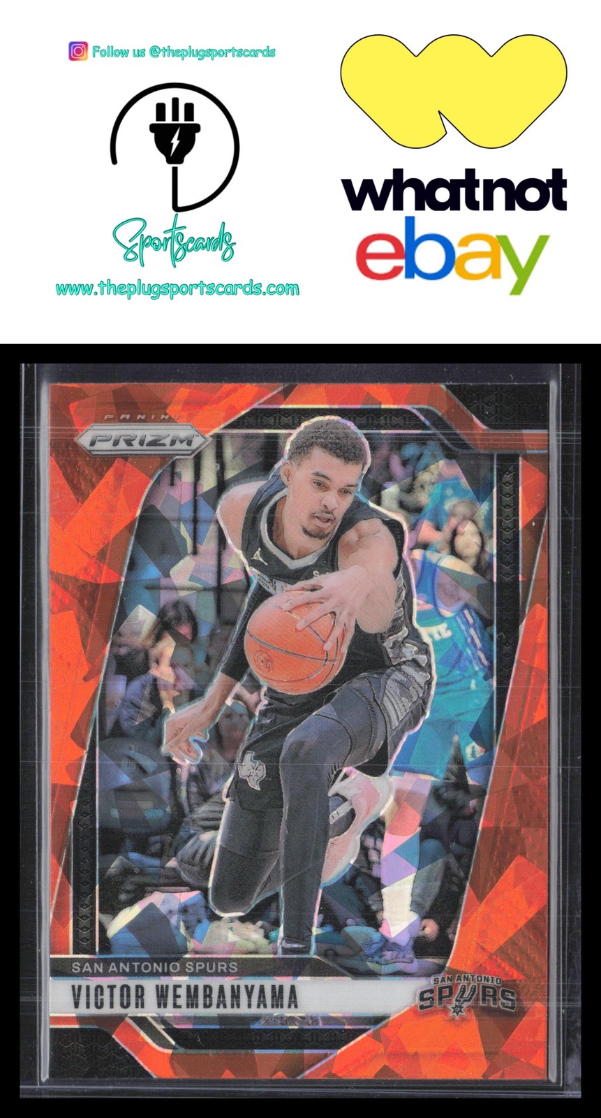 2024-25 Panini Prizm #172 Victor Wembanyama Prizms Orange Ice Spurs🔥