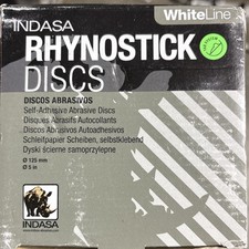 Indasa 5 100 Grit Rhynostick White Line Psa Sand Paper Discs New Boxqty 100