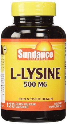 Sundance Vitamins L-Lysine Coated Caplets Dietary Supplement 500 mg 120 Count