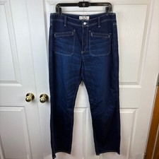 Women's Free People We the Free Button Fly Wide Leg Jeans Front Pockets Size 30