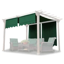 2pcs Pergola Canopy Replacement Cover Gazebo Yard Valance 15.5x4Ft Green