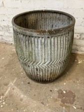 Vintage Galvanised Dolly  Wash Tub Garden Planter - Good Quality Original Item