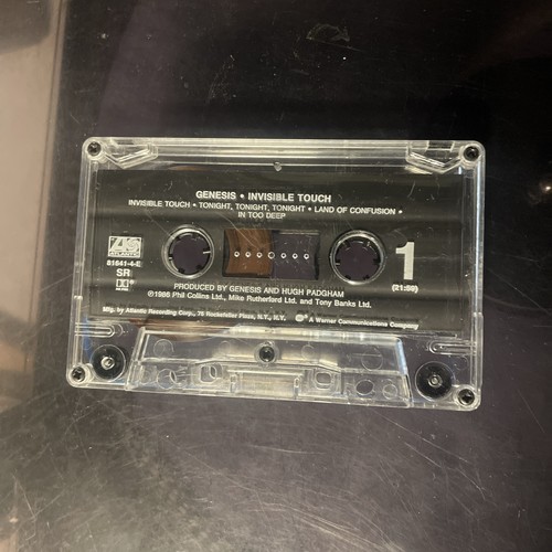 Genesis Invisible Touch Cassette Tape 1986, Atlantic Records, Phil Collin's - Picture 4 of 9