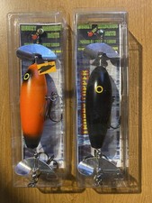 Lot of 2 - NIB - Musky Madness Trophy Topper 7" Topwater - Black  & Orange