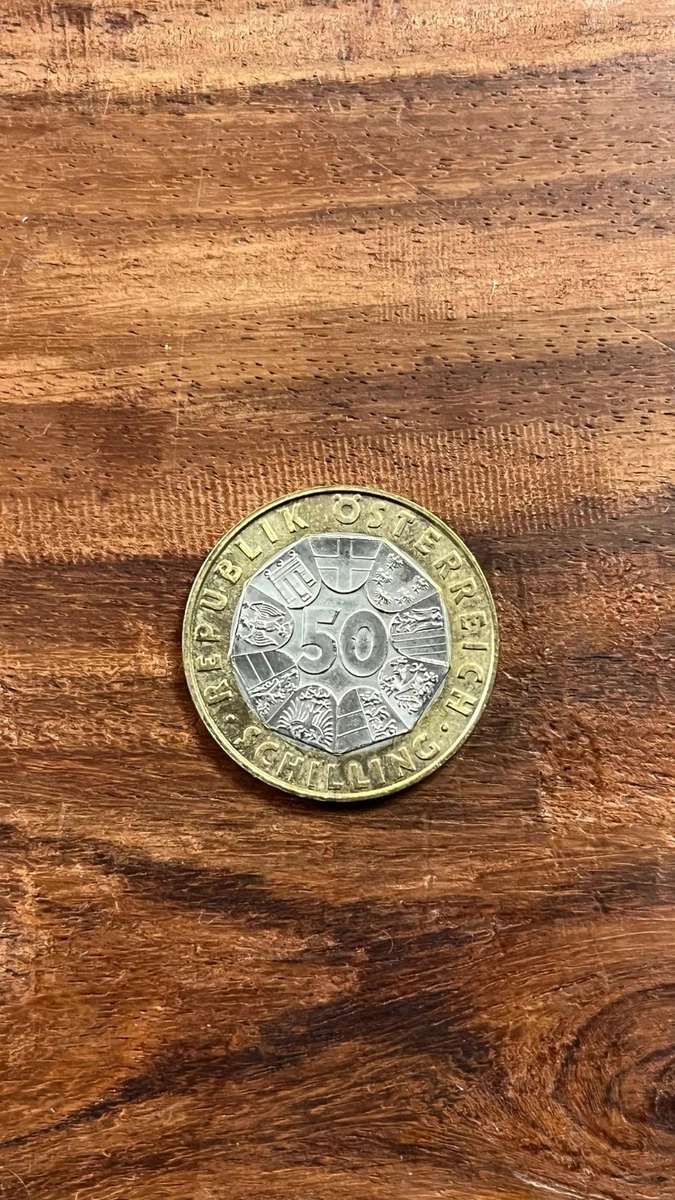 1000 Jahre Österreich - Republik Österreich 50 Schilling Bimetall Münze