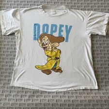 Vintage Disney Dopey T-shirt Tee 90s Retro Snow White 7 Dwarves Tee XL M3s