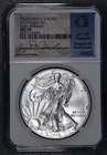 2019 $1 AMERICAN SILVER EAGLE UNC Treas Ch Buchanan ER 1 oz .999 NGC MS70 A6396