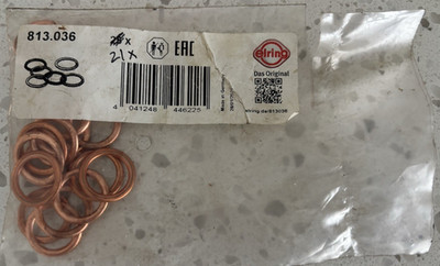 Elring 813.036 Qty 21 Oil Drain Plug Gasket Audi S4 A3 A4 Quattro VW Jetta
