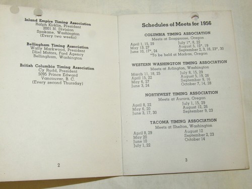 Vintage 1956 Cascade Drag Racing Conference Rule book. Oregon Washington Canada. - Picture 3 of 5
