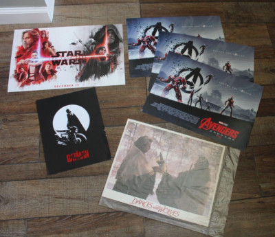 Promotional Movie Poster Lot - Star Wars Batman Marvel Avengers Dances w/ Wolves