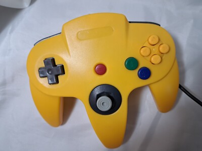 Wired Controller Compatible With Nintendo 64 console (N64 Joystick) Yellow Used