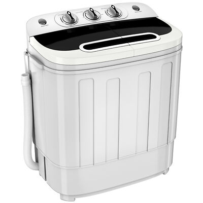 #ad Compact Washing Machine Portable Mini Twin Tub Washer and Dryer 13lbs Capacity $114.58