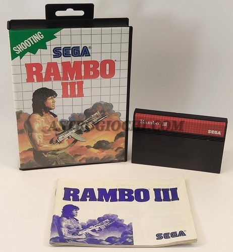 SEGA MASTER SYSTEM RAMBO 3 GAME VINTAGE 1988 USED IN SEALED BOX - Picture 2 of 9