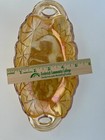 Vintage MCM Indiana Glass Depression Amber Sunflower Carnival Glass Oval Dish — photo 4