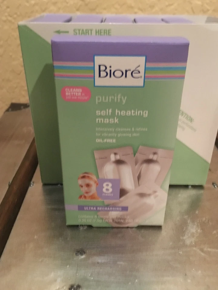 Box of 12 Biore Purify Self Heating Mask Ultra Recharging 8 Masks Per Pack - Image 2 of 4