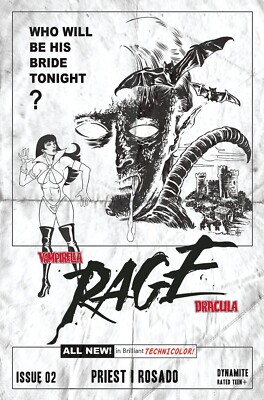 Vampirella Dracula Rage #2 1:10 Haeser variant cover G 2023 Dynamite