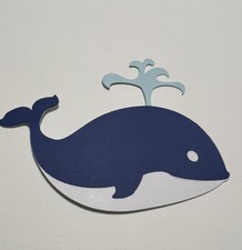 Blue Whale Paper Piece Handmade For Scrapbooking Card Making