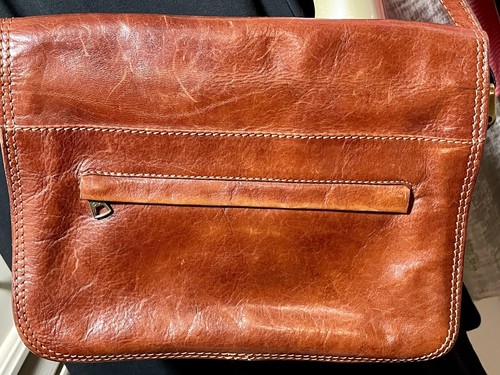 Borsa a mano vintage in pelle marrone marrone scuro DR Pelletterie Firenze borsa italiana tracolla - Foto 6 di 19
