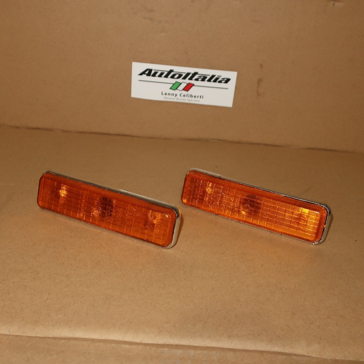 Maserati Biturbo FRONT SIDE LIGHT Lens Set Euro non US spec