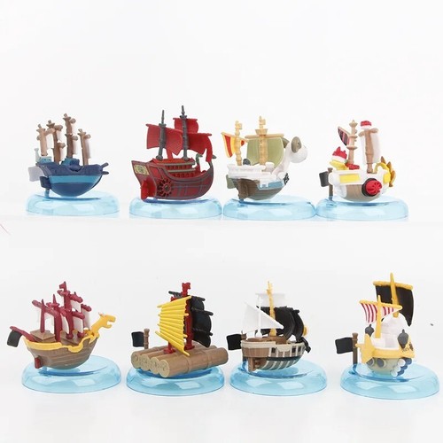 8pcs/set One Piece Mini Pirate Ship Action Figures - Picture 4 of 6