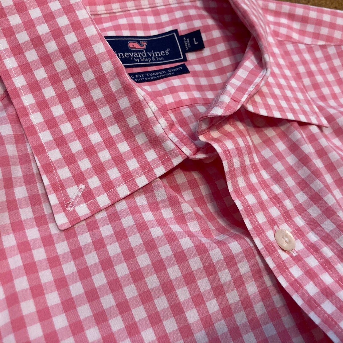 VINEYARD VINES Shirt Gingham Check Classic Fit Tucker Peppermint VINEYARD VINES Shirt Gingham Check Classic Fit Tucker Peppermint