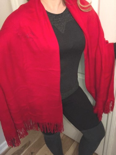 Echo Design Luxury Wrap Super Soft Scarf 620 Chili Red 385099, NWT $58.00 Gift - Picture 2 of 4
