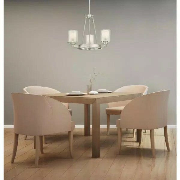 westinghouse 3-light ceiling brushed nickel chandelier  