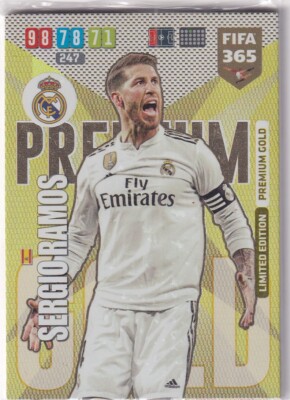 Panini Adrenalyn XL FIFA 365 2020 No. Sergio Ramos Premium Limited Edition Gold