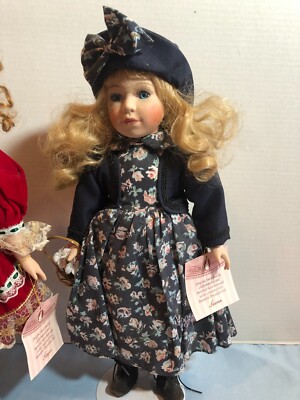 LOT of 3 Collectible Memories Porcelain Dolls NORMA JEAN, LAUREN