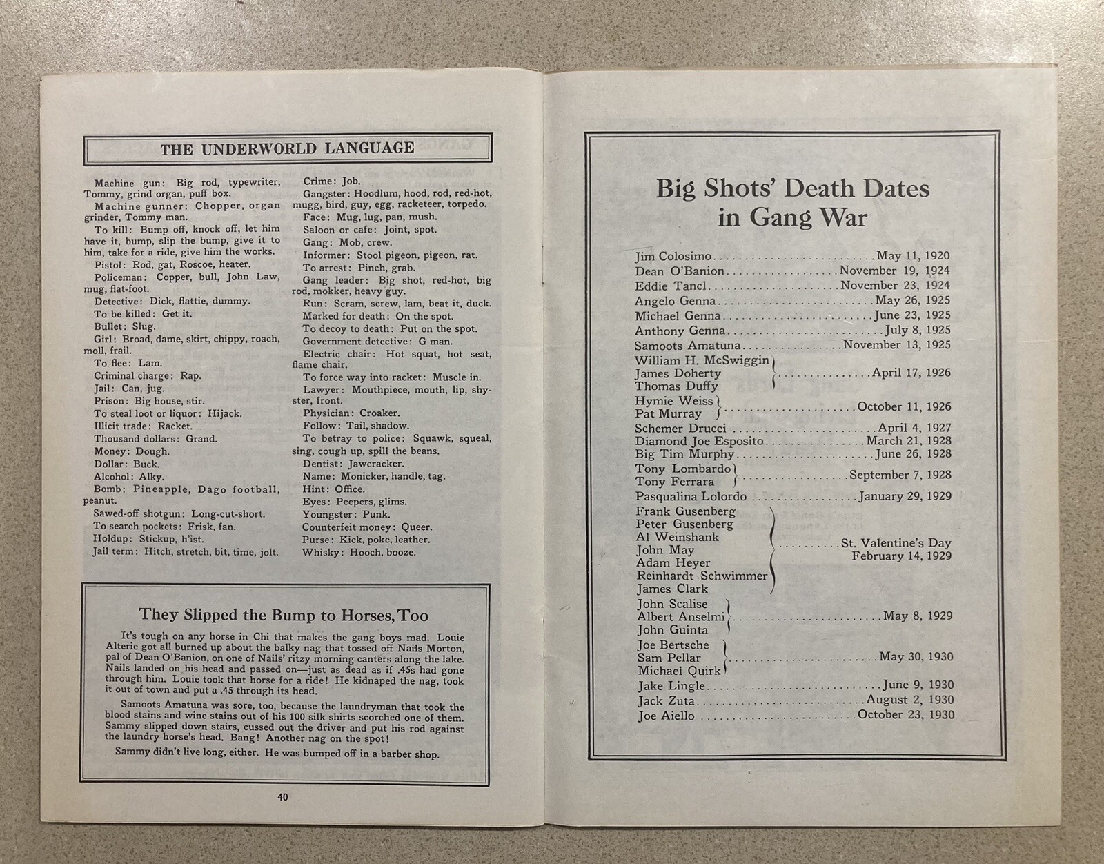 Life of Al Capone In Pictures The Hideouts 1986 Booklet Chicago