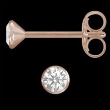 Ohrstecker Zirkonia echt Silber 925 Vergoldet Rose Gold Ohrringe Ohrring Schmuck