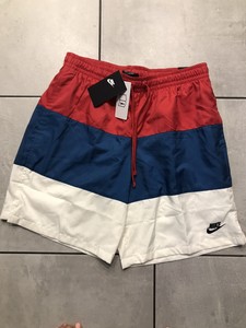 nike men's woven shorts red