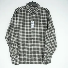 Daniel Cremieux Men's Long-Sleeve Shirt XXL Gray White Beige 100% Cotton NWT