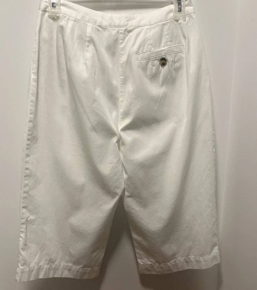 Bermudas informales para caminar Talbots marfil blanco roto 10" entrepierna talla 4 4P Petite Foto 3 de 4