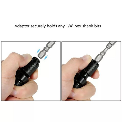 2X Hex Ratchet Socket Adapter Drive 1/2" Square To 1/4" Converter Impact Tool - Picture 10 of 16