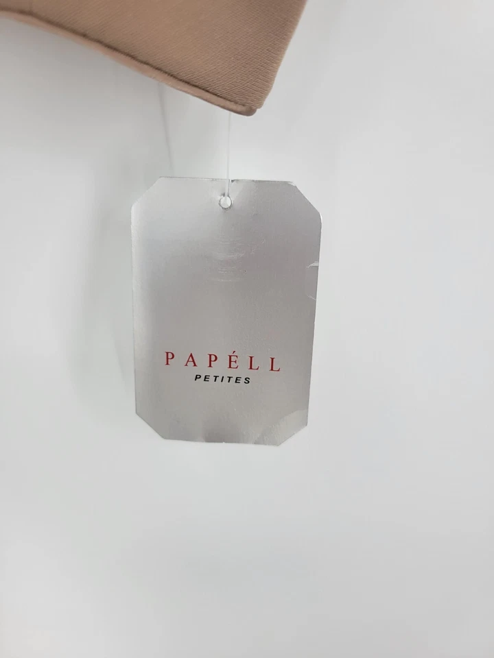 Papell Jacket Womens 12P Brown Embroidered Sequined Button Front Party Elegant - Image 3 of 4