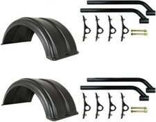 Buyers Products Fits 16" - 17" Wheels Plastic TRUCK FENDERS & MOUNTING BRACKETS