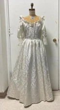 Gunne Sax McClintock Romantic Renaissance Bridal Sz 13 Ivory Vtg Wedding Gown
